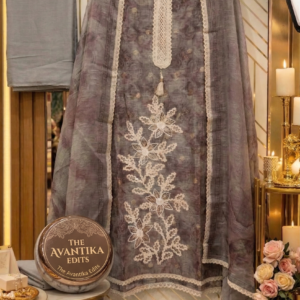 kota doria suit set crafted with delicate lace work