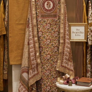 soft cotton suit set with earthy prints