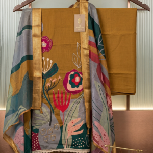 soft cotton suit set with kanta work