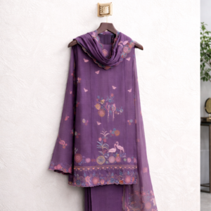 mul cotton with delicate floral emroidery
