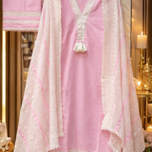 mul cotton with lace work