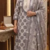 Silver1 linen cotton suit set