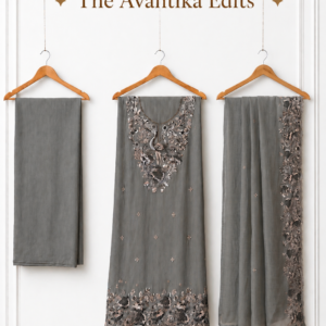 mul cotton suit set with embroidery