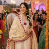 WhiteGold2 Chanderi Suit Set for Women with Delicate Mirror Work