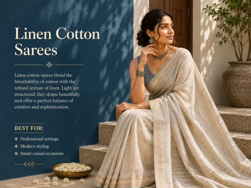 Linen Cotton Sarees