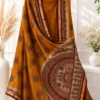 Maheshwari Orange2 Maheshwari Suit Set for Women with Floral Borders