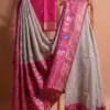 Ethnic Saree with Pink Border
